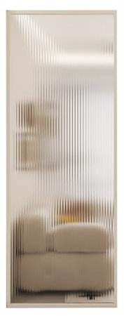 XLIHAWY Halbwand-Raumteiler Fürs Badezimmer, Lichtdurchlässiger Raumteiler Aus Glas, Moderner Wand-Trennwand Mit Metallrahmen Für Das Home-Office Dekorativ(Weiß,30x80cm)