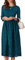 GRACE KARIN Women's Eyelet Embroidered Dress - Casual Fall Flowy Dress with Empire Waist, A-Line Midi 3/4 Sleeve - Dark Teal XXL