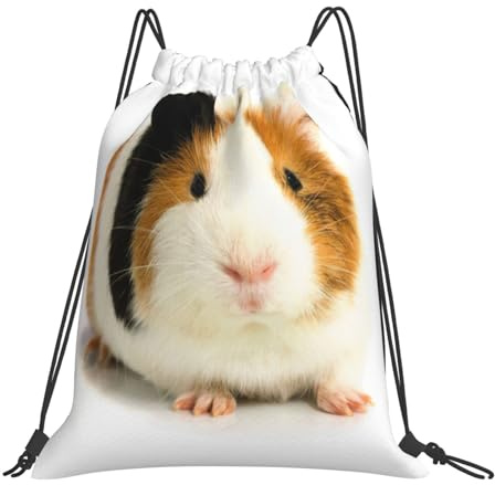EdWal Rucksack mit süßem Meerschweinchen-Aufdruck, Kordelzug, Sportbeutel mit Kordelzug, für Fitnessstudio, Reisen, Schwimmen, Strand