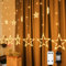 Christmas Star Curtain Lights - 138 LED Fairy Lights With 12 Stars, 8 Modes Remote - Mains Powered Plug-in Window String Lights for Xmas Tree, Party, Garden