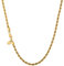KRKC Herren Halskette, Kordelkette 18K Gold Vergoldet Edelstahl 4mm Rope Chain, Nickelfrei Kette für Männer Herren Länge 61cm