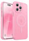 VENINGO Magnetica cover per iPhone 14 Pro Max Custodia Compatibile con MagSafe cover Tocco Vellutato Magnetico Anti Impronte Digitali Custodia per iPhone 14 Pro Max 6,7 Pollici Rosa Tenue