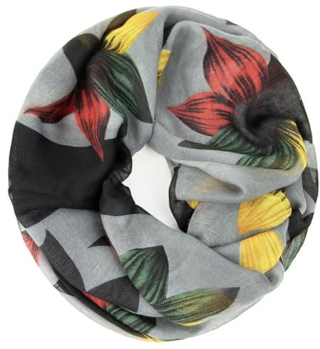 Glamexx24 Schal Damen Schlauchschal Langschal mit Muster Loop schal Loopschal Tuch Halstuch Rundschal Leicht