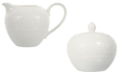 UTHCLO 2pièces Pot à Lait Céramique Et Sucre Creative Jug à Café Pour Décoration De Table Et Usage Domestique