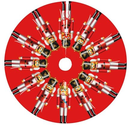 Jupe de sapin de Noël Casse-noisettes - 91,4 cm - Décoration rustique - Décoration d'intérieur et d'extérieur