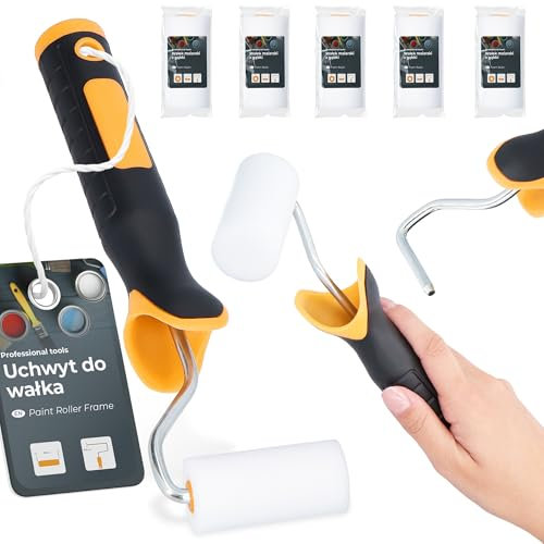 5x Rouleau Mousse 7 cm Remplacement Idéal Peinture Vernis Teinture Kit Support Outil Polyvalent Projets Rénovation Maison Professionnels Haute Densité