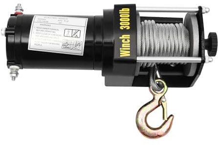 Elektrische Seilwinde 12v 550W 3000LBS Elektrischer Seilzug Motorwinde für Autos, Anhänger, LKW, Yachten, Motorwinde Seilzug Elektrowinde