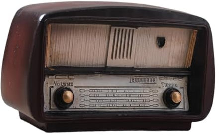 XLWLLNJ Radio Model Statue Gift Vintage Radio Ornament for Bedroom,