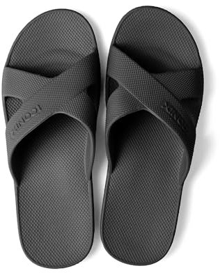 ICONIX Ciabatte Estive Uomo Cross - Perfette per Mare e Piscina, Ciabatte Uomo Estive - Confortevoli, alla Moda Disponibili in Varie Colorazioni (Nero, 45)