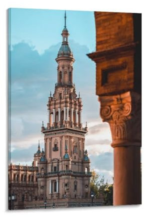 aaaaab Sevilla Wanddekoration für Wohnzimmer, Küche, Heimdekoration, 30 x 45 cm, Wandkunst für Wohnzimmer