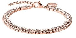 Purelei® Zirkonia Armband Damen – Edelstahl 18K vergoldet/rosé/silber – Mit weißen Zirkonia-Schmucksteinen – Festliches Armband, verstellbar 16–19 cm – wasserfest (Rosegold)