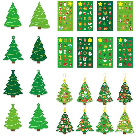 Árbol De Navidad Infantil Decorativos Pegatinas Set Interactivo DIY Fácil