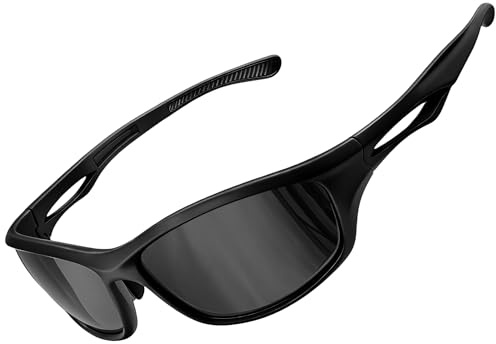 Joopin Polarisiert Sport Sonnenbrille Herren und Fahrerbrille Damen UV400 | Ultraleichter TR90-Rahmen, Stilvoll, Komfortabel, Unisex, Radfahren, Laufen, Angeln, Motorrad, Tennis, Golf, Wandern