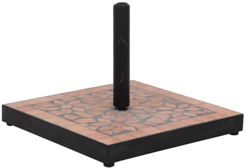 Frdhee Porte-parapluie, en terre cuite, carré, 12 kg, pour jardin, terrasse, cour