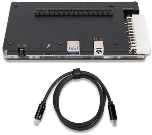 EIMSOAH Externes GPU-Gehäuse, 4 Grafikkarten-Dock, EGPU Station USB4.0, Kompatibel mit PCIe 16X-Steckplatz, für Grafikkarten, Laptops, Handheld-Konsolen