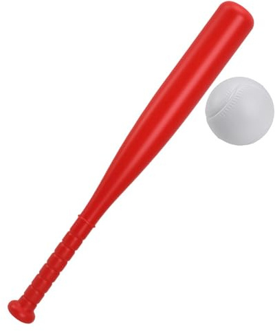 Yeaxxsqy Mazza da Baseball in plastica per Bambini, Tball, Accessorio Multiuso per Giochi e Palestra per Bambini Piccoli, Rossa