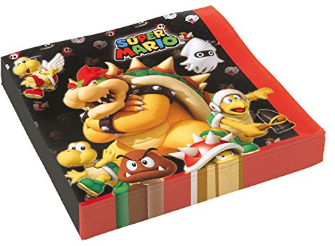 amscan Super Mario 11012016 - Servilletas de papel, color azul, talla única