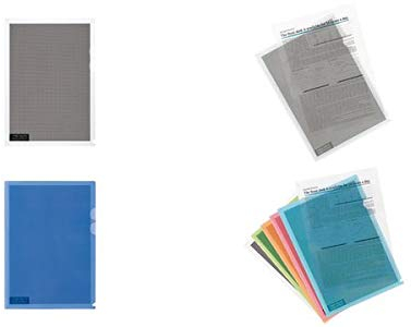 PLUS JAPAN Datenschutz-Sichthülle, DIN A4, blau, Inhalt: 5 (Neu)