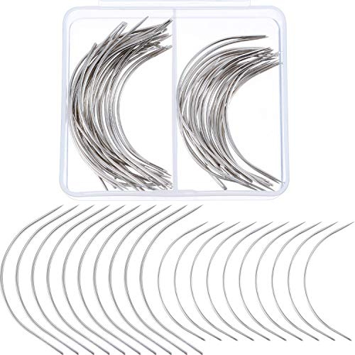 Agujas de Coser de Mano para Tejer el Pelo, 50 Unidades