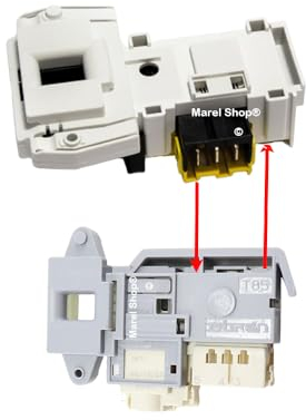 Marel Shop® - Bloccoporta Elettroserratura 3 Contatti per Lavatrice compatibile con Candy-Hoover-Zerowatt per Modelli: 31005180, 31005178, 31005177, 31005176, 31005175