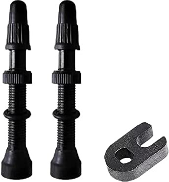 2 Stück schlauchlose Ventile, schlauchlose Presta-Ventile, Fahrrad-Ventilschaft mit Ventilkappe, Staubabdeckungen für schlauchlose Rennrad-Reifen (40 mm)