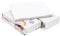 Flyideas Set 2 Lenzuola Navicella Neonato 75x35 cm + 1 Coprimaterasso Carrozzina Impermeabile – 100% Cotone – Traspirante, Morbido, Adatto per Culla e Passeggino (Unicorni)