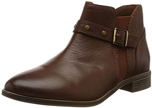 Clarks Trish Strap, Stivali Chelsea Donna, Pelle Marrone Scuro, 37 EU