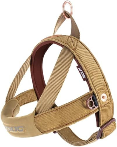 EZYDOG Quick Fit Dog Harness | Dog Harness, Reflective Stitching, Water Resistant Materials, No Pull (Corduroy, Black, Large)