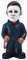 nezababy Horror Gartenzwerge Halloween Dekoration Outdoor Statue Figuren Rasen (D)
