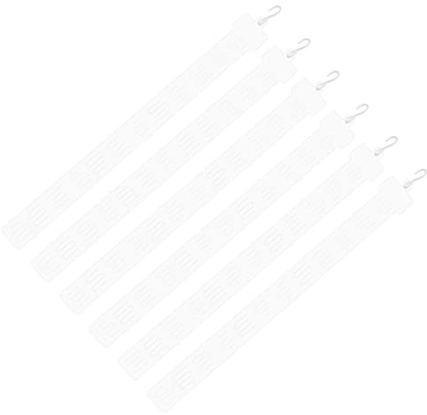 sourcing map 12 Stationen zum Aufhängen Streifen mit Haken, Merchandise Display Kunststoffstreifen transparent für Einzelhandel Display 12 Stück