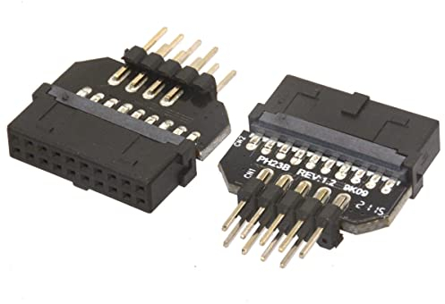 Adaptador USB 3.0 a 2.0, reversible USB 2.0 de 9 pines para placa base USB 3.0 19 pines conector hembra para placa base accesorio de transmisión de datos, estilo B