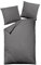PremiumShop321 Melange-Flanell-Bettwäsche 100% Baumwolle 1032 (Anthrazit, 135x200 / 80x80)