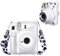HIYQIN Clear Case Compatible with Fujifilm Instax Mini 12 Instant Camera, Polaroid Camera Fuji Mini 12 Hard Cover with DIY Sticker and Shoulder Strap - Cow