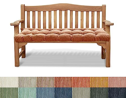 PHUSTJKL Bankauflage Bankkissen Stuhlkissen 180X50X6CM rutschfeste Gartenbankkissen Bankpolster Rückenkissen Schaukel Sitzkissen für Outdoor Indoor Gartenmöbel Terrasse Drinnen-Rotbraun