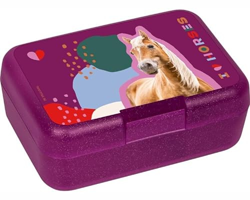 DIE SPIEGELBURG 18901 Butterbrotdose fuchsia - I love horses