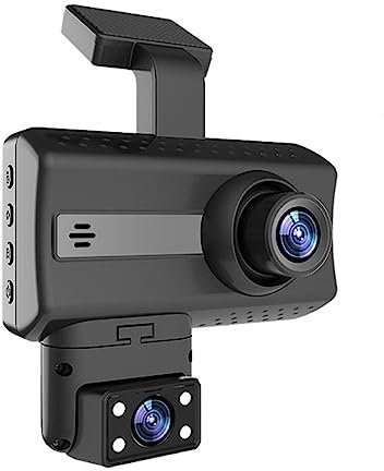 DELURA Enregistreur vidéo WiFi Double Enregistrement 3 Pouces HD 1080P Cam 170 ° Grand Angle Vision Nocturne enregistreur DVR de Voiture 24Hr Parabole de stationnement (Color : 24H WiFi, Size : 64G)