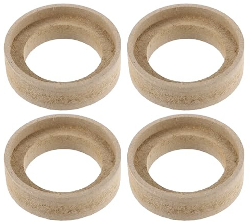 uxcell 4 Pcs Universal 1 Inch Speaker Subwoofer Mounting Spacer Rings Beige | Solid Wood