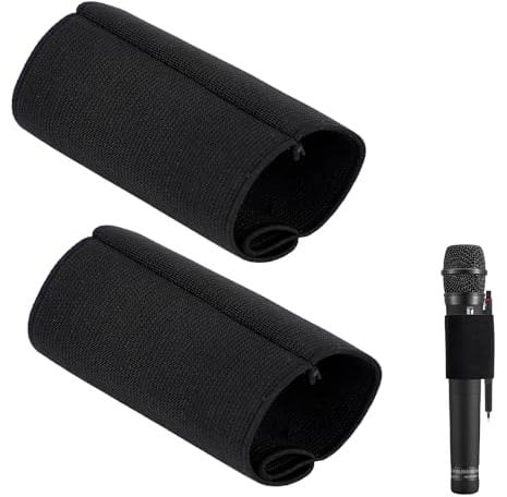 NQEUEPN 2pcs Hand Microphone Elastic Sleeve for Sony TX650/660 Recorders, Mic Handle Sleeve Cover Protector Accessories for Wedding Vlog Stream Live