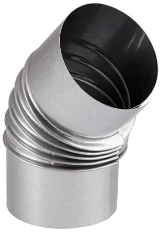 Ofenrohr FAL Rauchrohr feueraluminiert Kaminrohr Abgasrohr Ofenzubehör Ofenknie Bogen 45° 120 mm