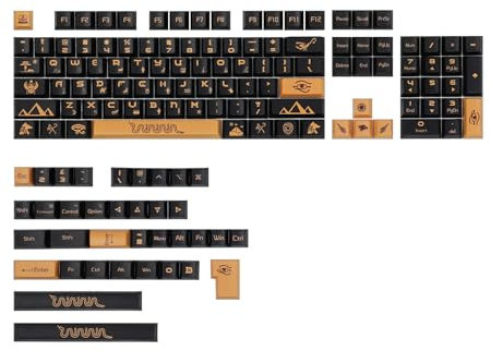 EPOMAKER Temple Tastenkappen-Set mit 140 Tasten. Cherry Profile Dye Sublimation PBT-Tastenkappen für mechanische Gaming-Tastatur, ANSI/ISO-UK-Layout, Cherry/Gateron/Kailh Schalter