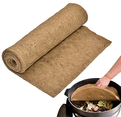 Manta de abono de lombrices, contenedor de abono de fibra, manta de lombrices, kit de manta de granja de lombrices, contenedor de abono de jardín, fibra de yute de lombrices para contenedor de abono
