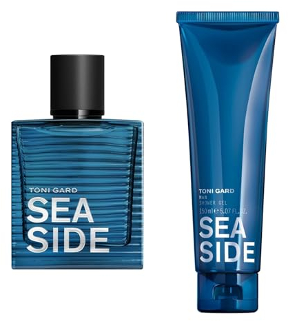 Toni Gard SEA SIDE Man Eau de Toilette 40 ml und Shower Gel 150 ml, aquatischer Herrenduft mit Roter Pfeffer, Grapefruit, Lavendel, Bernstein & Zedernholz für Ihn