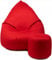 Slevobox Sitzsack mit Hocker Rot 112x82x82cm - XXL Sitzsack Erwachsene mit Füllung - Sitzsack Kinder - Schlafzimmer und Wohnzimmer Möbel - Outdoor Sitzsack XXL - Indoor Sitzsäcke - Bean Bag