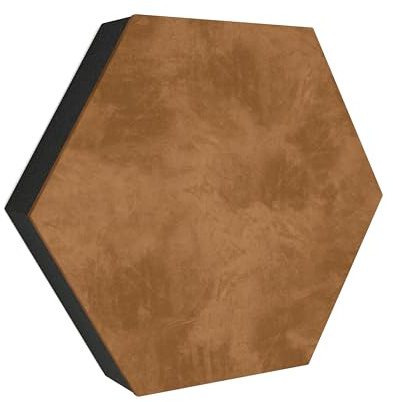 2er-Pack – Dekorative Samtstoff-Akustikpaneele Cinematic | Reduziert Echo – Schallabsorption – Schalldämmung | Akustikoptimierung | Farbe: [HEXAGON | Gold]