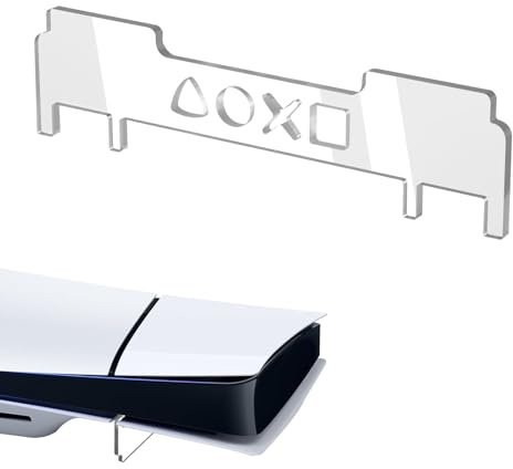 NQEUEPN Support Horizontal pour PS5 Slim Console, Transparent Acrylique Support pour PS5 Support de Refroidissement Horizontal Remplacement Support de Refroidissement de Base pour Console de Jeu