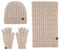Bocguy Mütze, Schal & Handschuh-Sets für Damen, Touchscreen Handschuhe Schal Wärmer Mütze Damen 3 in 1 Set, Mütze Winter mit Bommel Fleece Gefütterte für Damen & Herren, Khaki