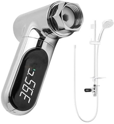 Duschtemperaturmesser, 360 Grad drehbarer Bildschirm, Duschtemperaturmesser, 0~100 ℃ Baby-Badewassertemperaturmesser für die Badezimmerküche zu Hause
