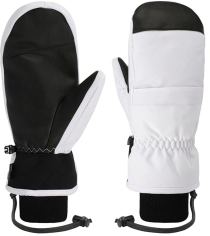 QKURT Guantes de Esquí, Guantes de invierno impermeables para snowboard, Manoplas de nieve térmicas antideslizantes, Guantes de invierno cálidos con pantalla táctil para hombres mujeres