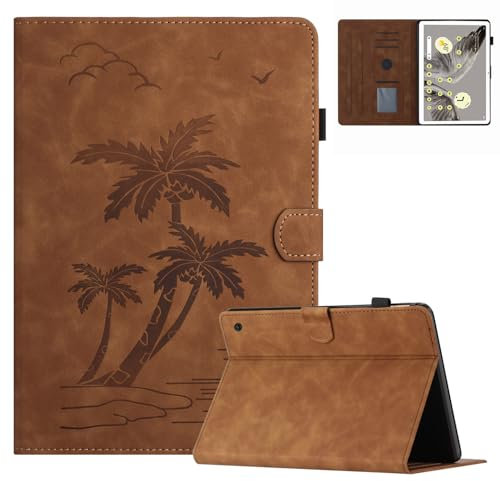 Case for Google Pixel Tablet 2023 11 Inch Premium PU Leather Tablet Protective Case Magnetic Folio Cover with Stand Function and Card Slot, Brown