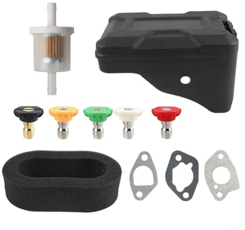 Air Filter Assembly Kit, for RY802900 2900PSI Pressure Washer - 5 Nozzles, Fuel Filter, Air Filter, 3 Gaskets - Enhanced Cleaning Power